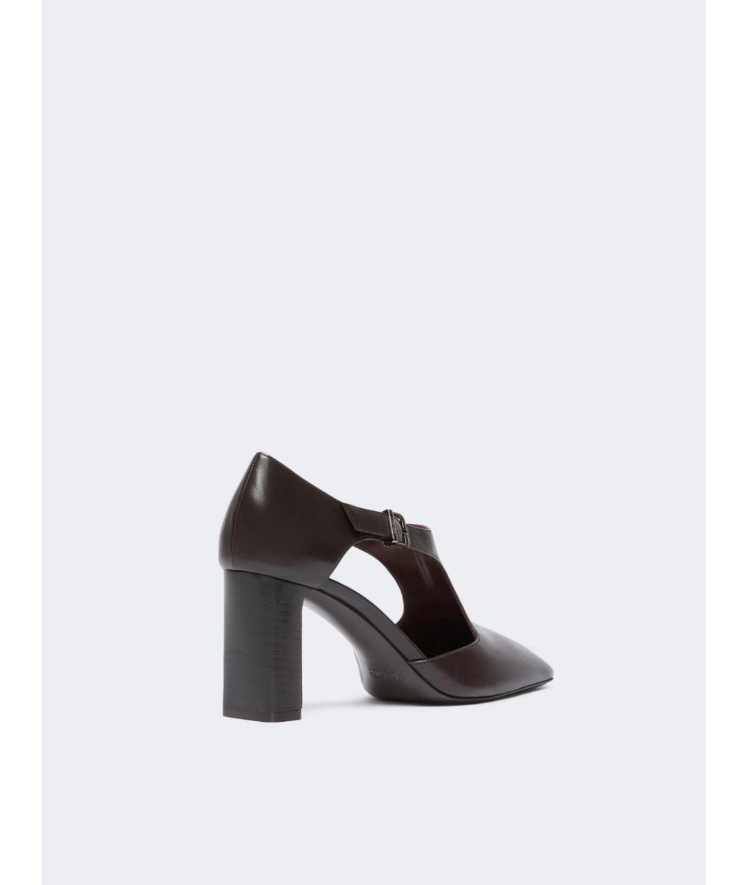 MAX MARA Коричневые кожаные туфли, фото 3