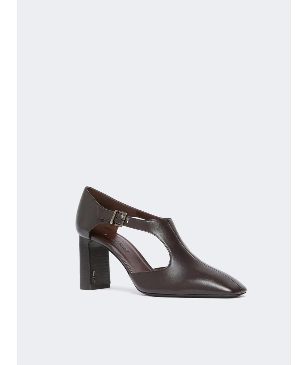 MAX MARA Коричневые кожаные туфли, фото 2