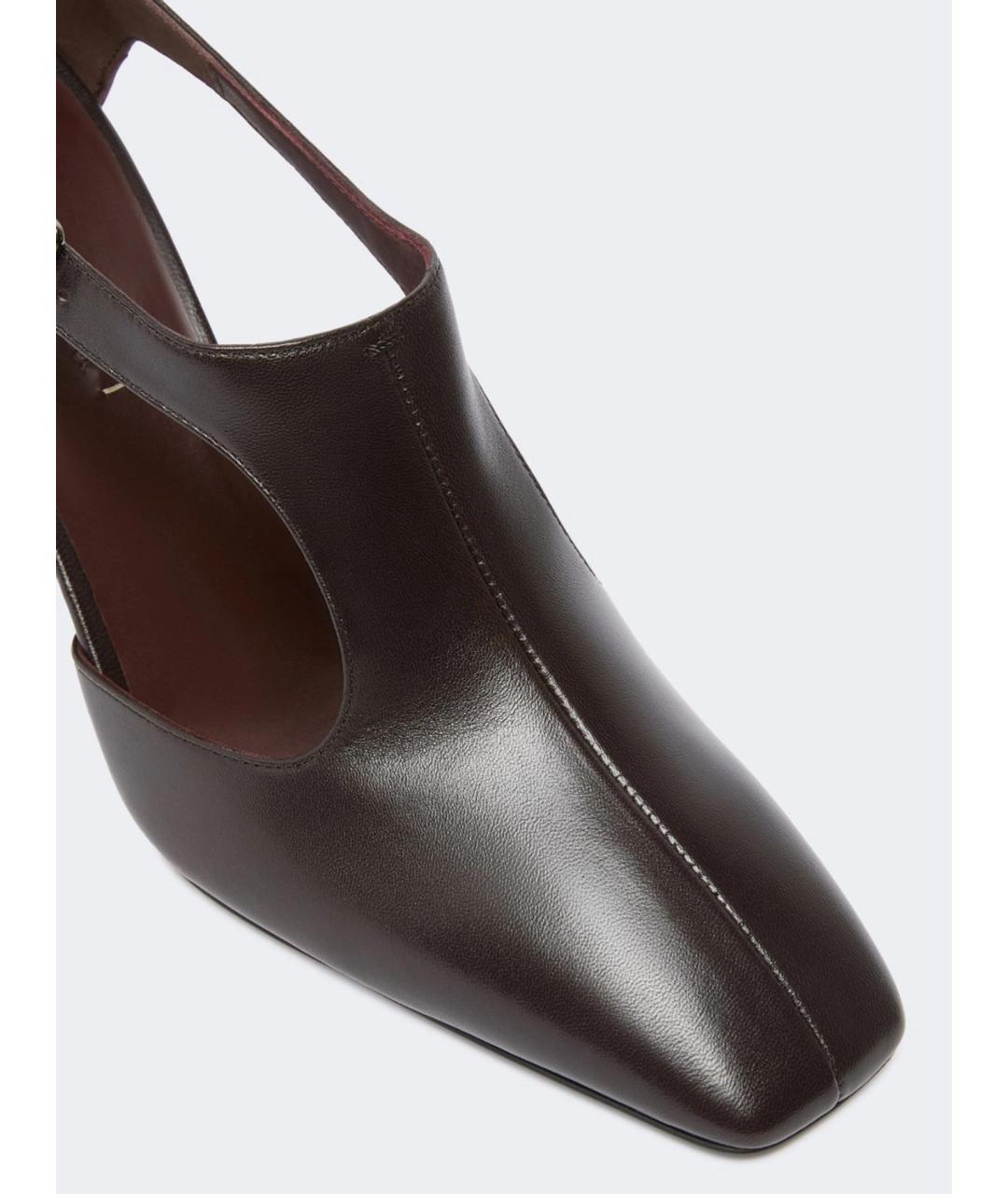 MAX MARA Коричневые кожаные туфли, фото 4