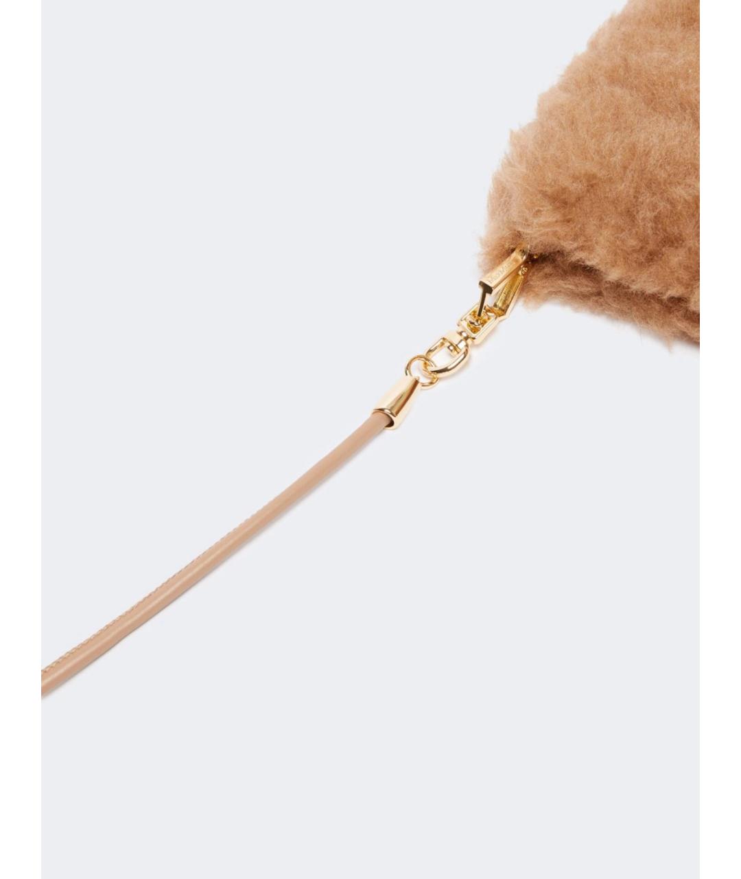 MAX MARA Бежевые шерстяные варежки, фото 3