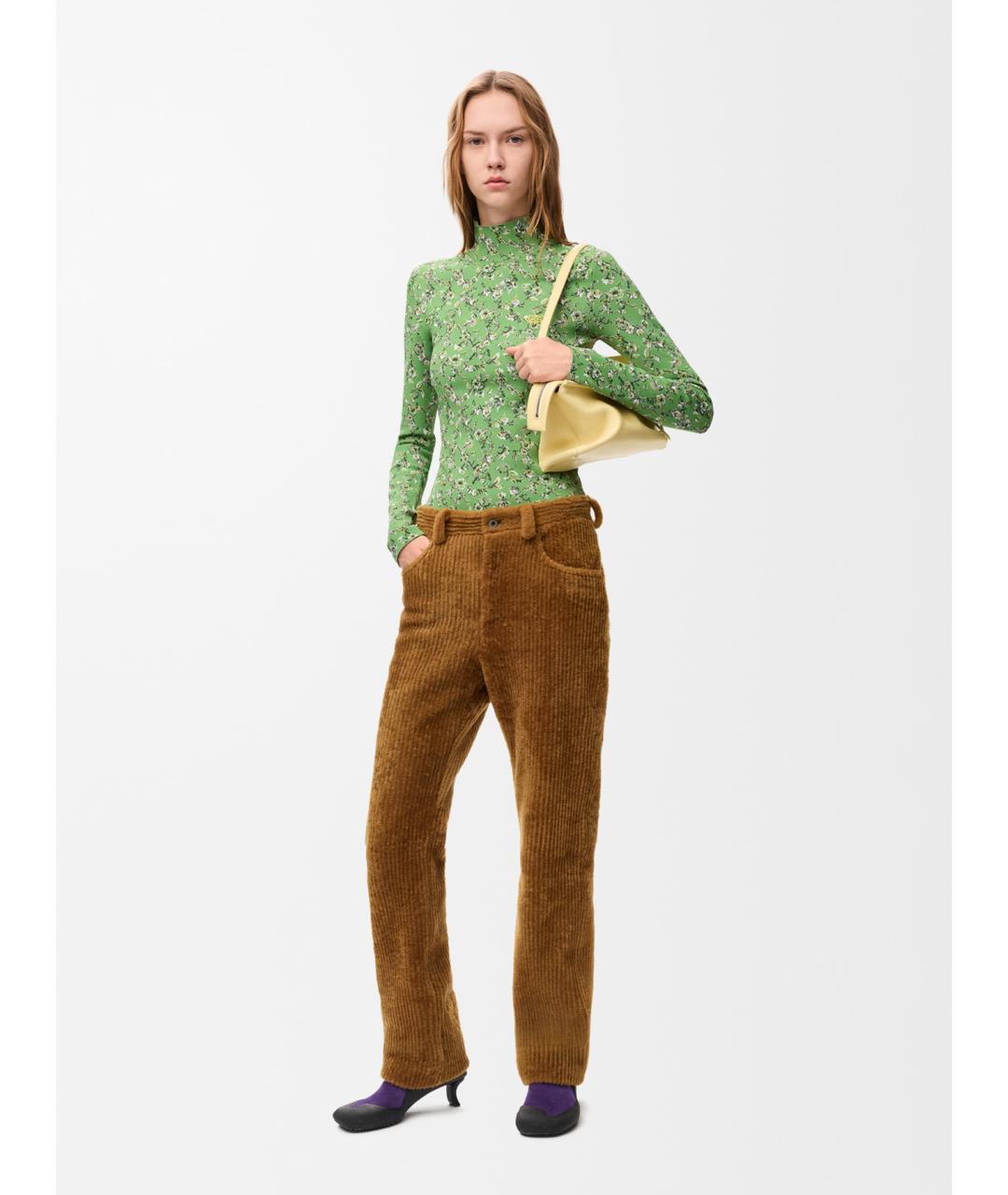 LOEWE Зеленая вискозная блузы, фото 2