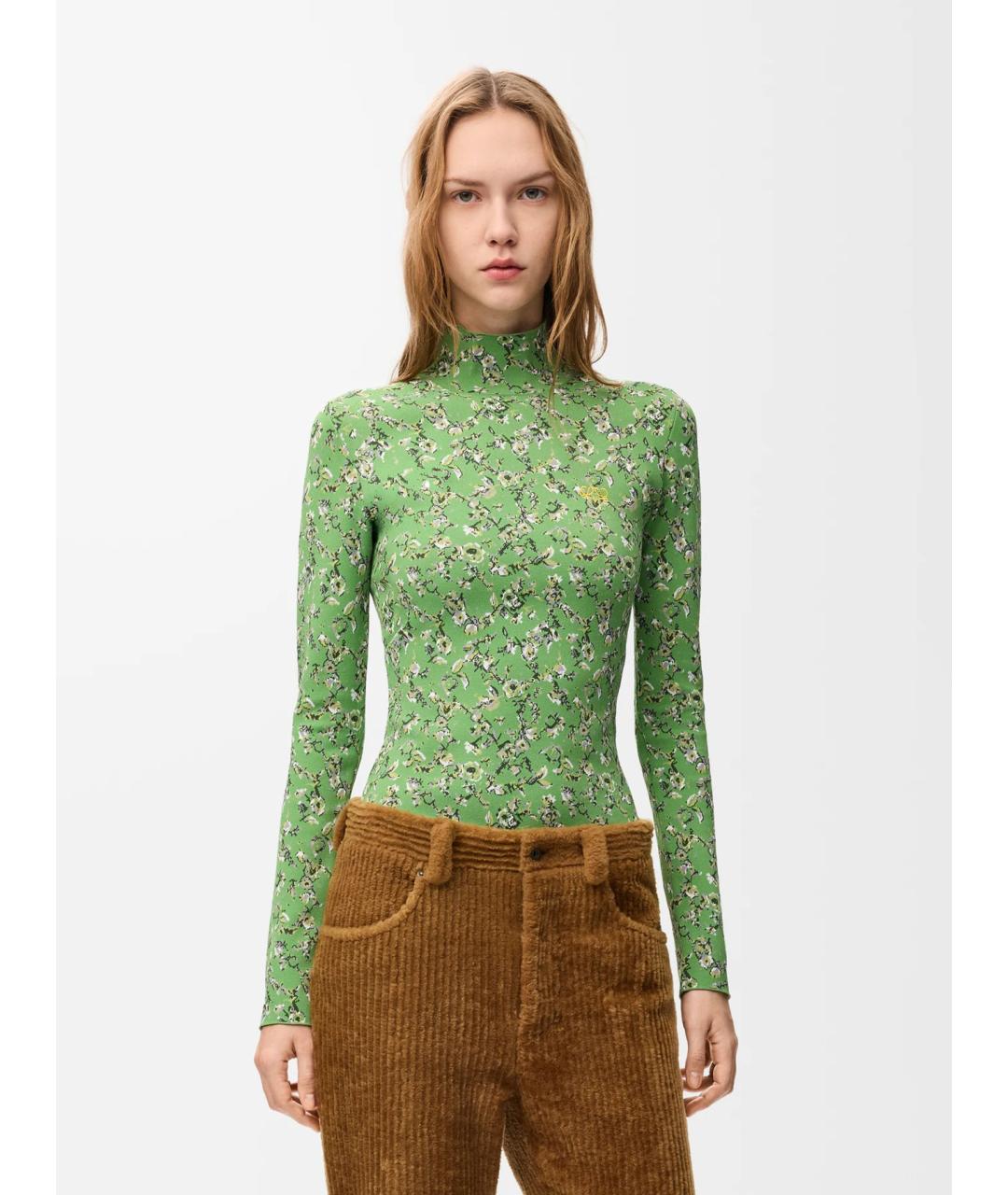 LOEWE Зеленая вискозная блузы, фото 3