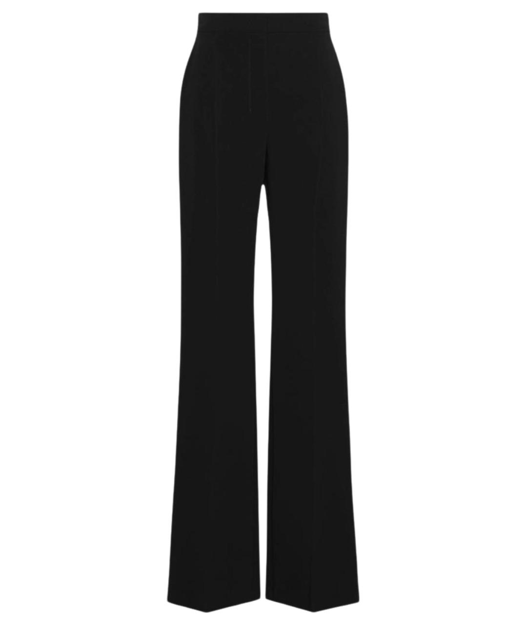 MAX MARA Черные ацетатные прямые брюки, фото 1