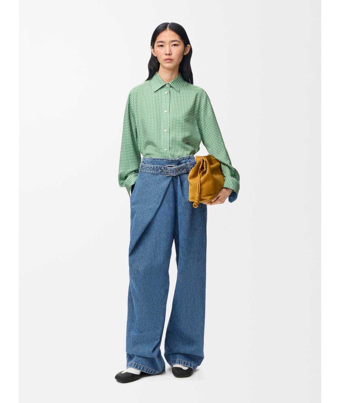 LOEWE Синие хлопковые прямые джинсы, фото 2