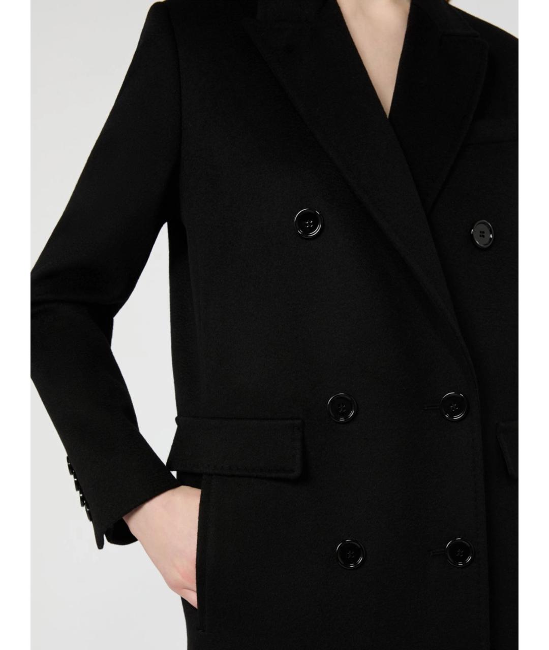 MAX MARA STUDIO Черное шерстяное пальто, фото 4