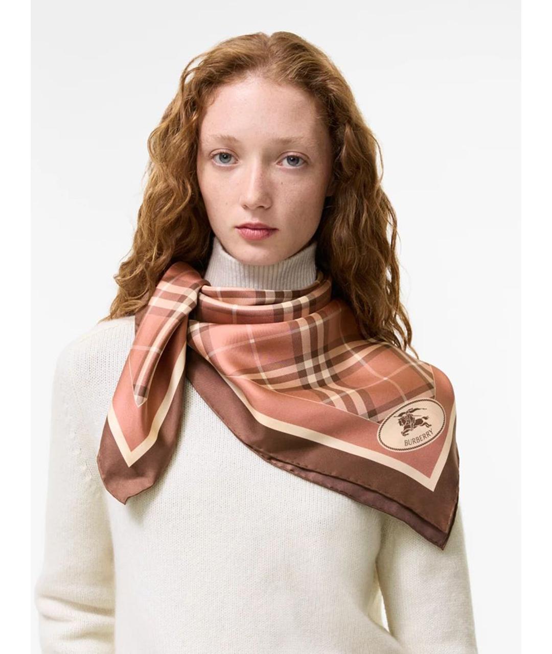 BURBERRY Мульти шелковый платок, фото 2