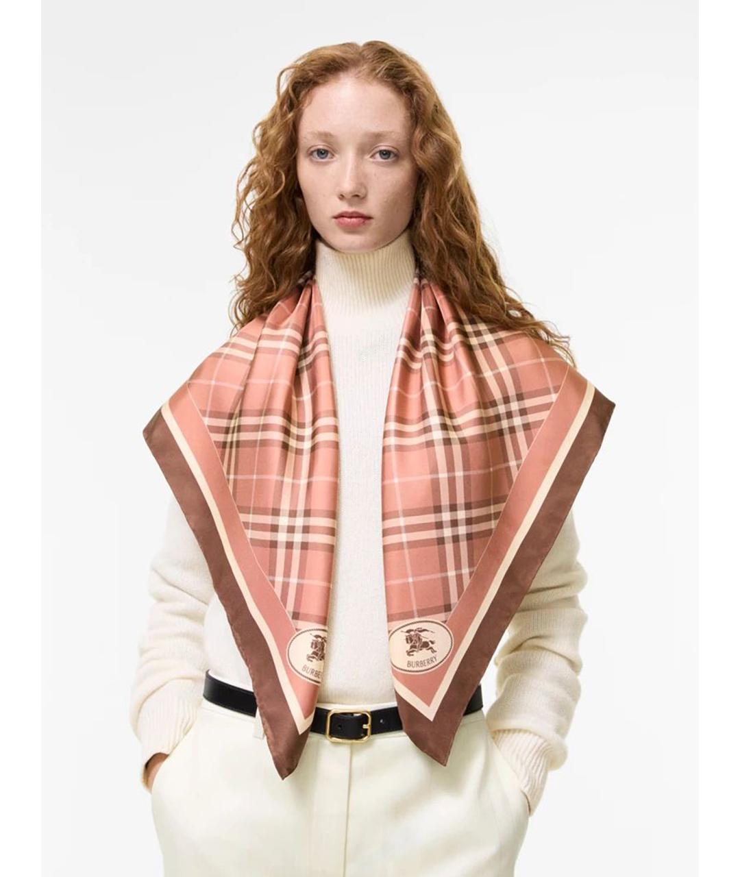 BURBERRY Мульти шелковый платок, фото 3