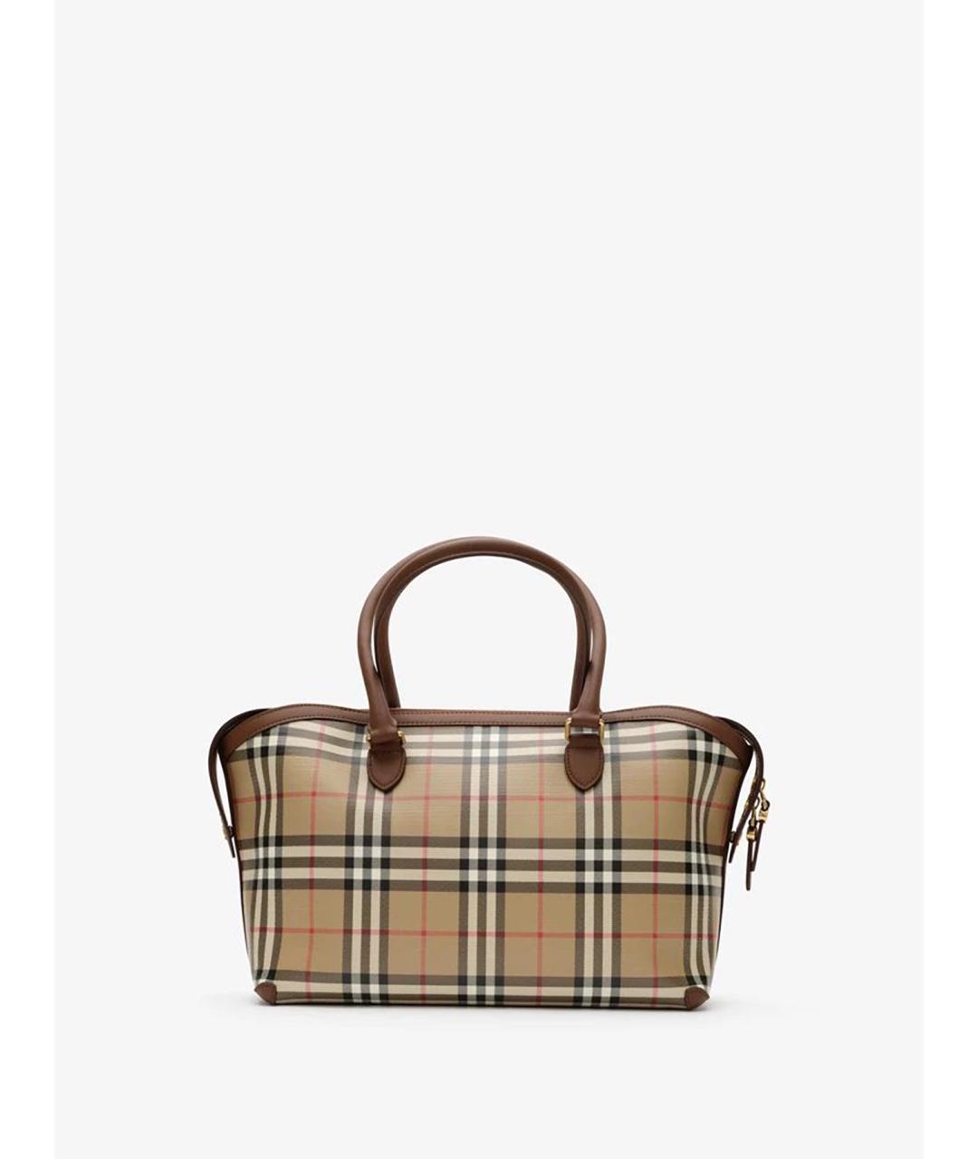 BURBERRY Бежевая сумка тоут из канвы, фото 6