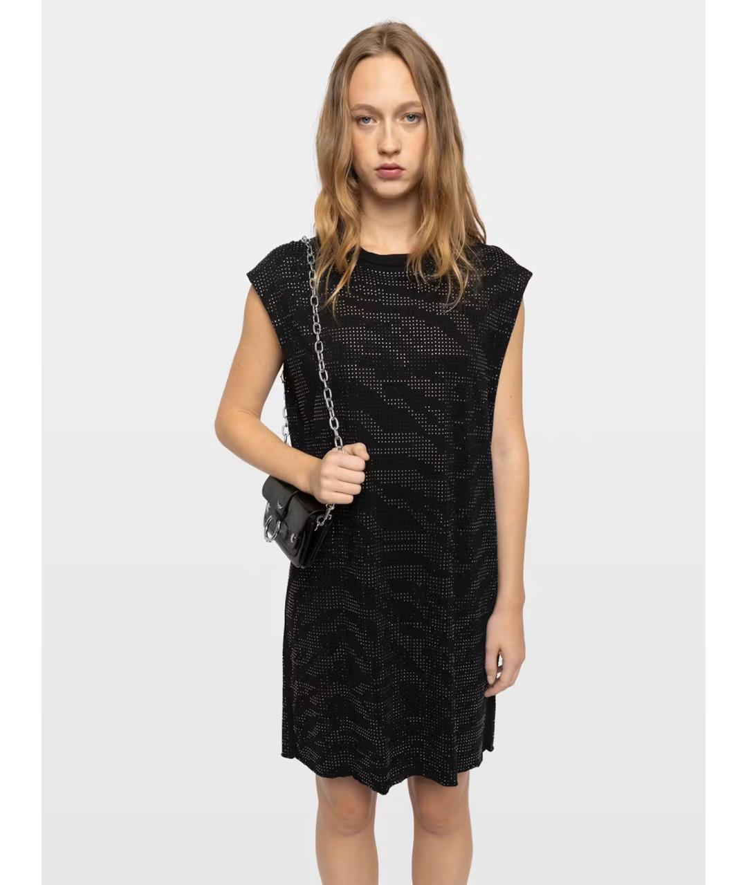 ZADIG & VOLTAIRE Черное хлопковое повседневное платье, фото 3
