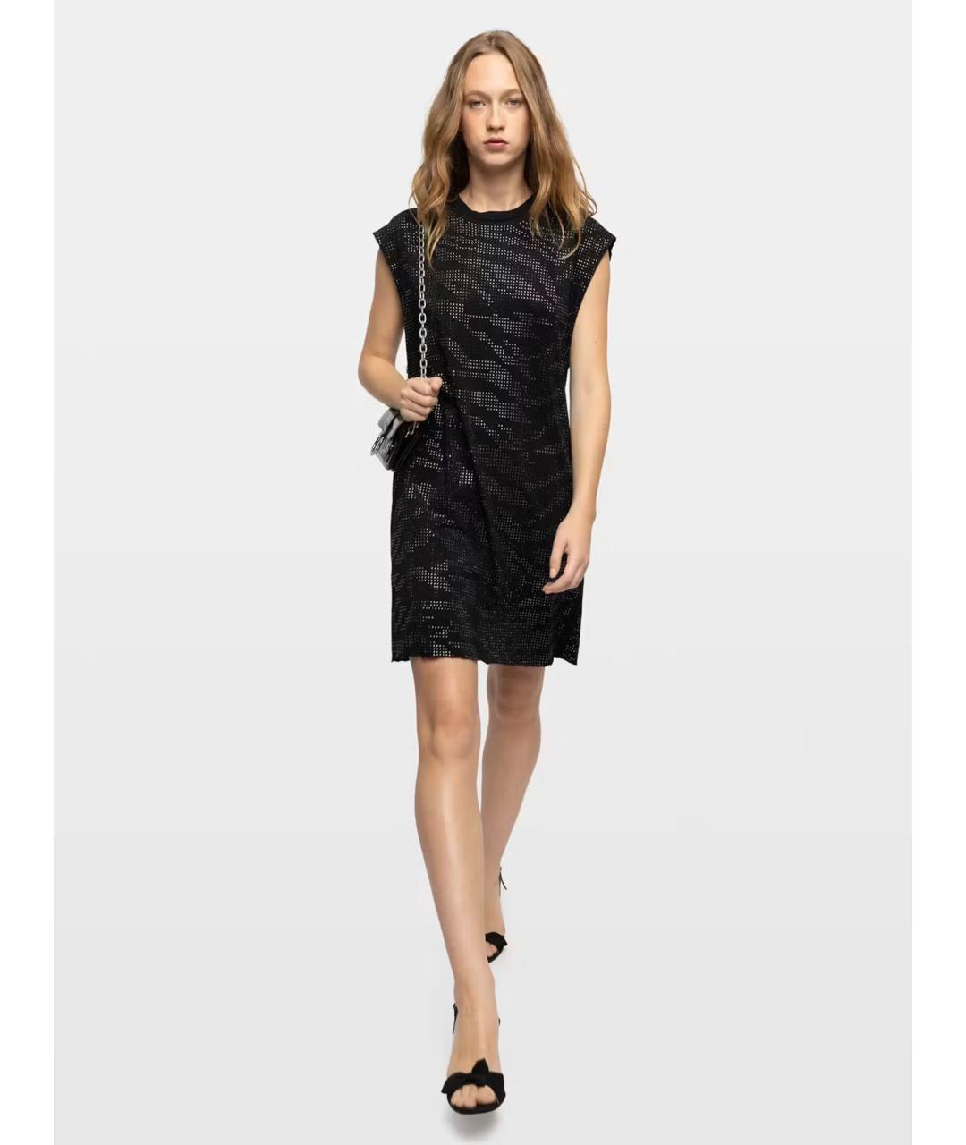 ZADIG & VOLTAIRE Черное хлопковое повседневное платье, фото 2