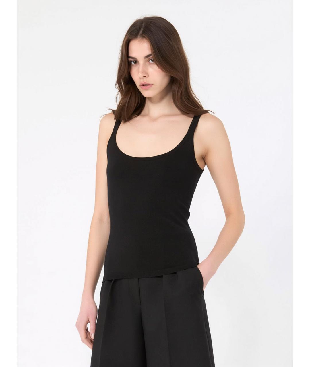 MAX MARA Черная шерстяная майка, фото 3