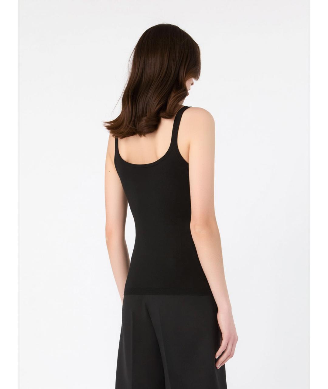 MAX MARA Черная шерстяная майка, фото 4