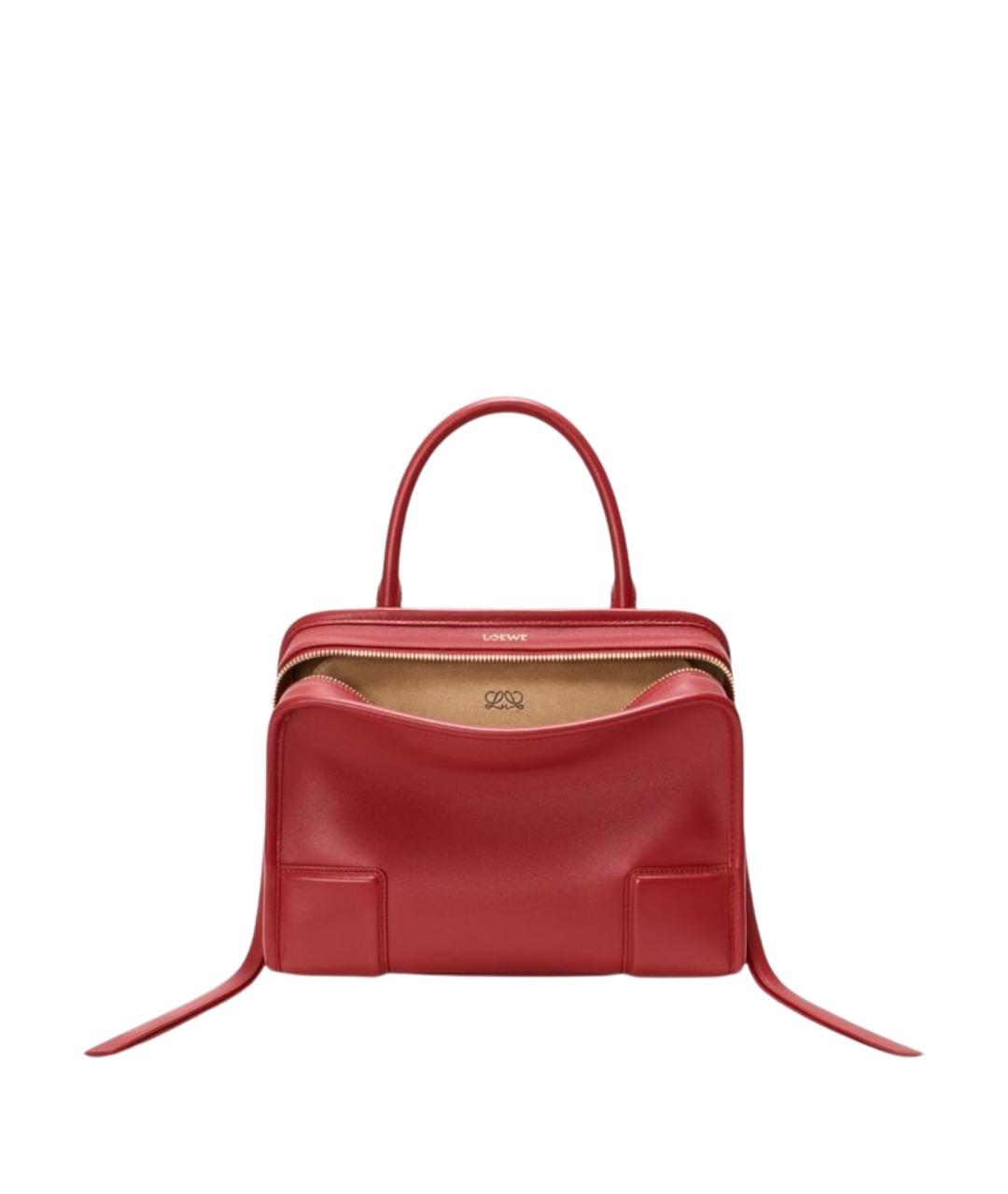 LOEWE Красная кожаная сумка тоут, фото 1