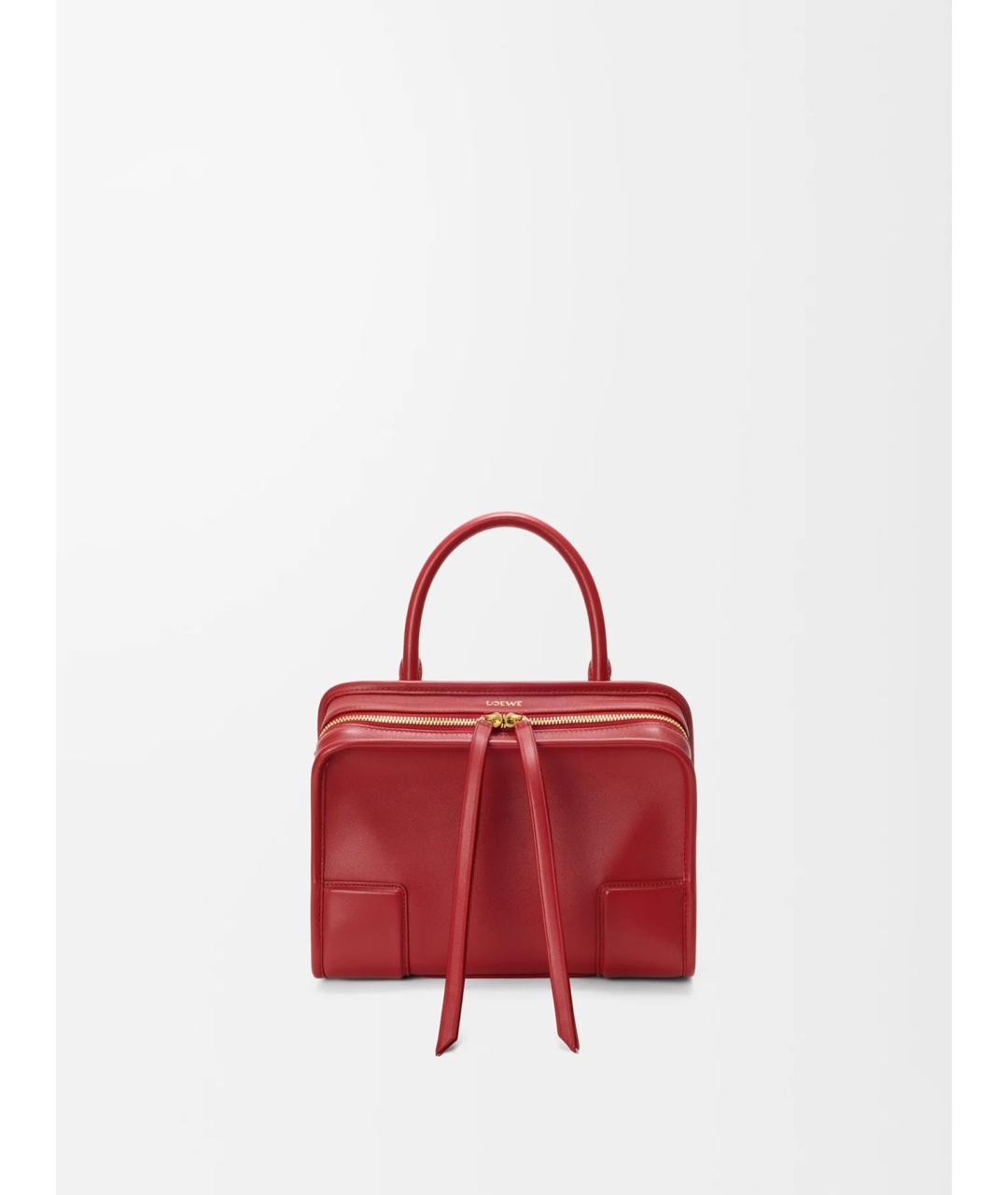 LOEWE Красная кожаная сумка тоут, фото 4