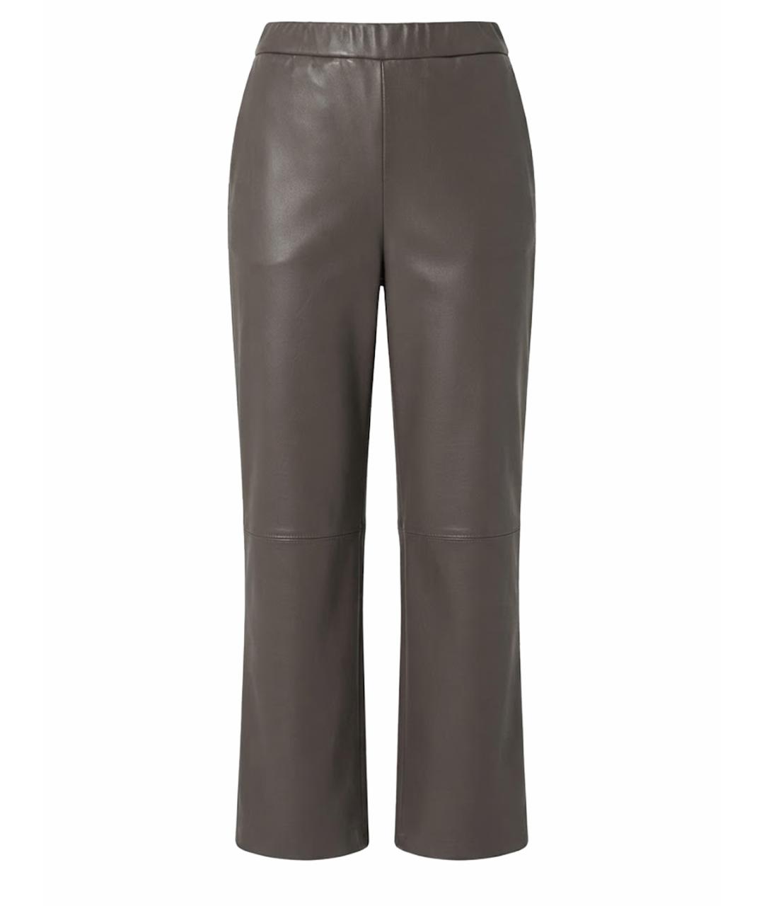 MAX MARA STUDIO Коричневые полиэстеровые прямые брюки, фото 1