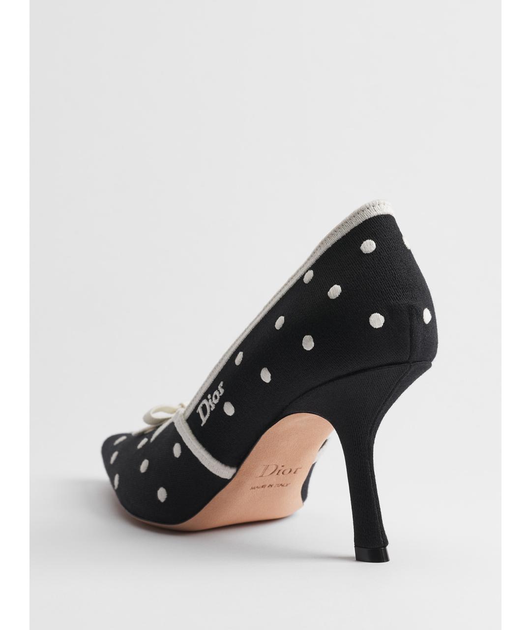 CHRISTIAN DIOR Черные текстильные туфли, фото 3