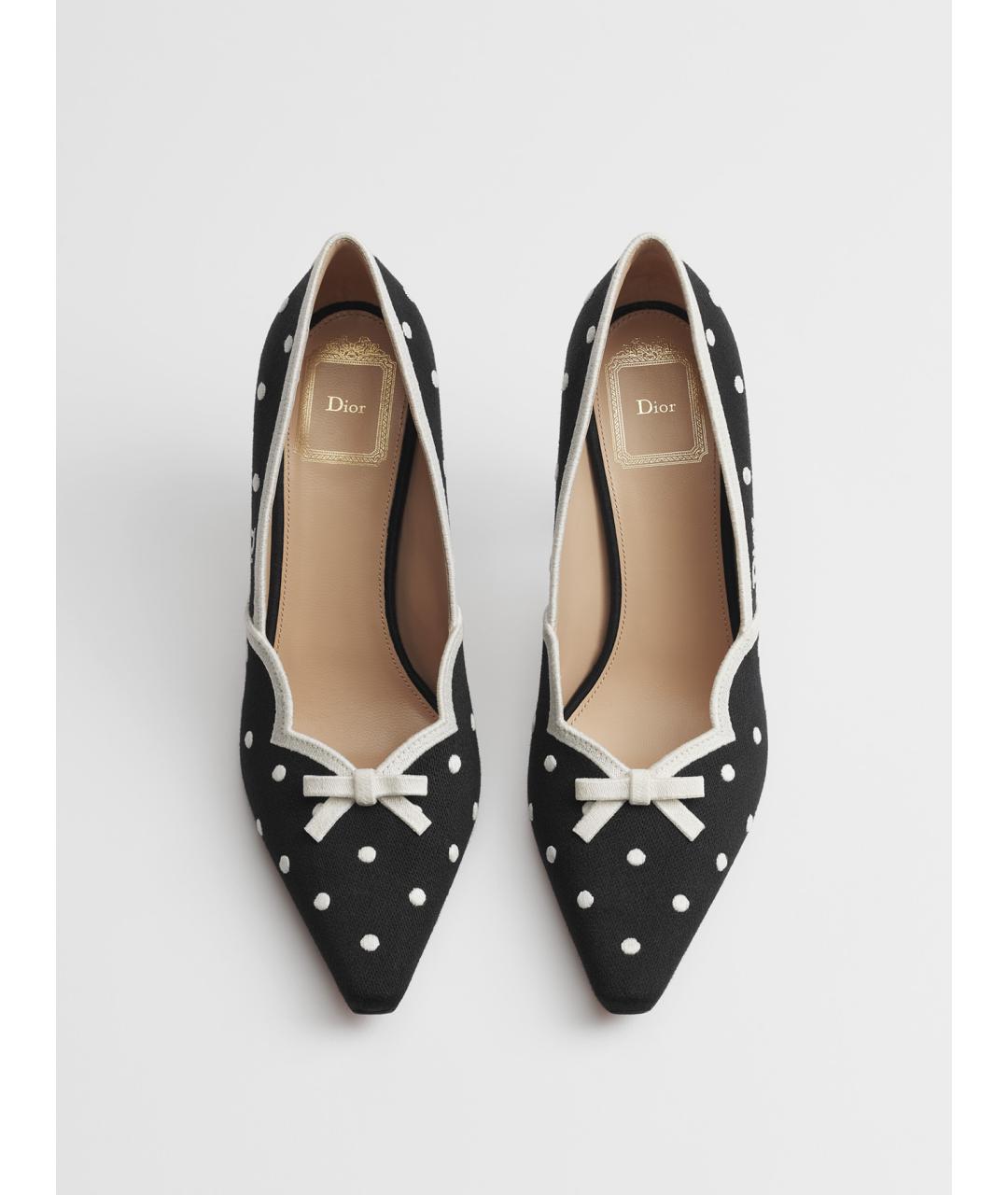 CHRISTIAN DIOR Черные текстильные туфли, фото 2