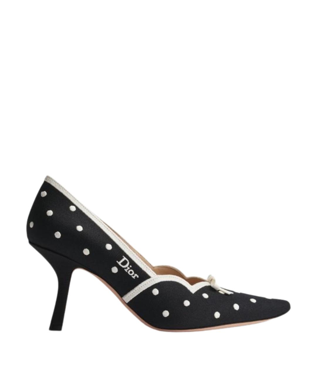 CHRISTIAN DIOR Черные текстильные туфли, фото 1