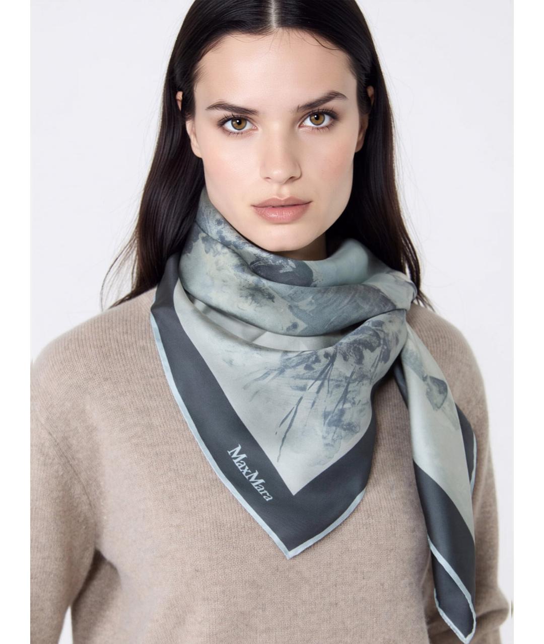 MAX MARA Мульти шелковый платок, фото 4