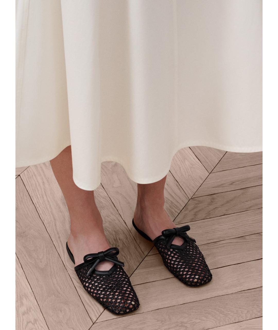 CHRISTIAN DIOR Черные кожаные мюли, фото 2