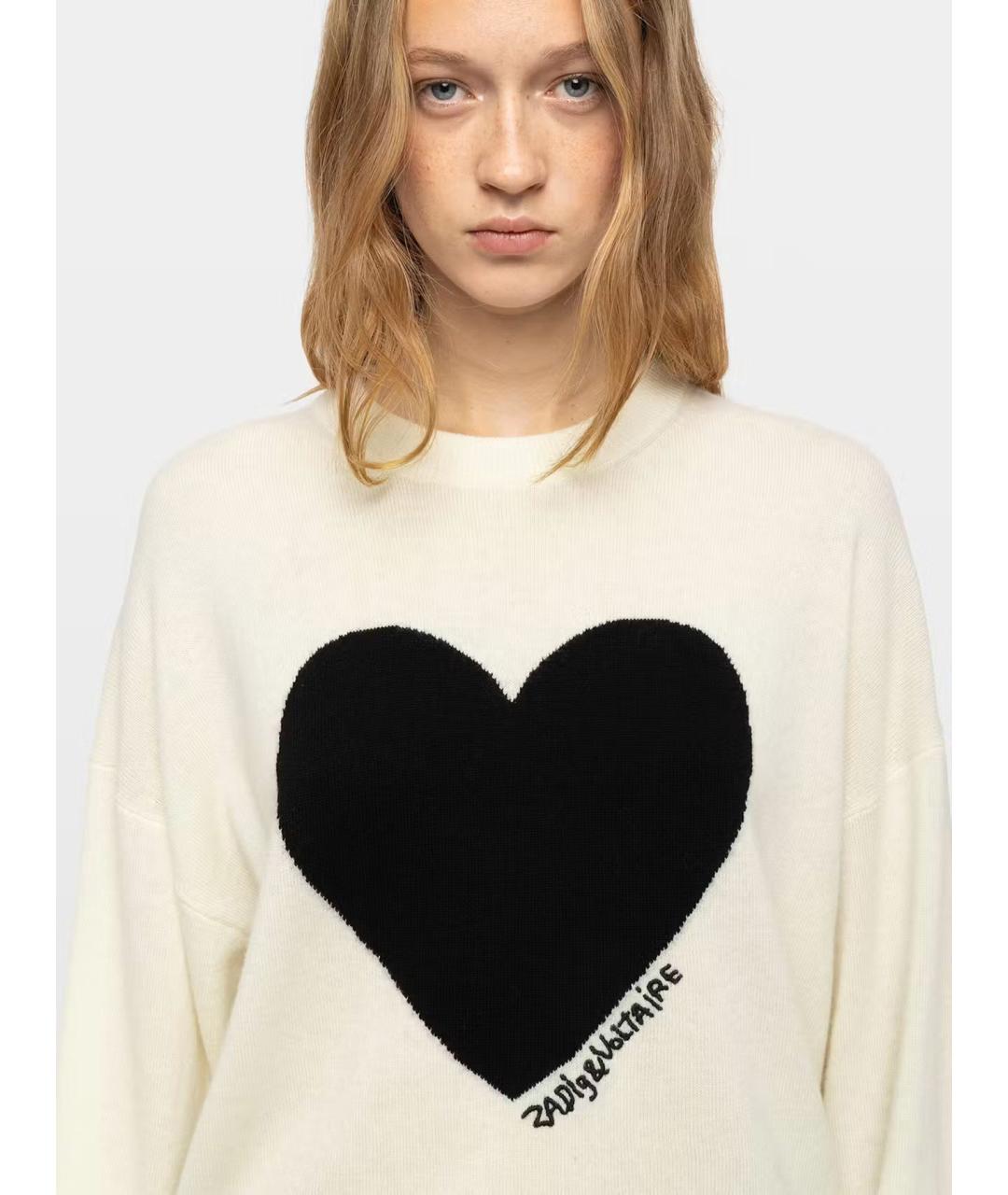ZADIG & VOLTAIRE Белый шерстяной джемпер / свитер, фото 3