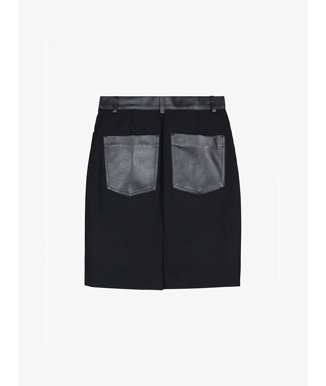 MAX MARA Черная шерстяная юбка мини, фото 3