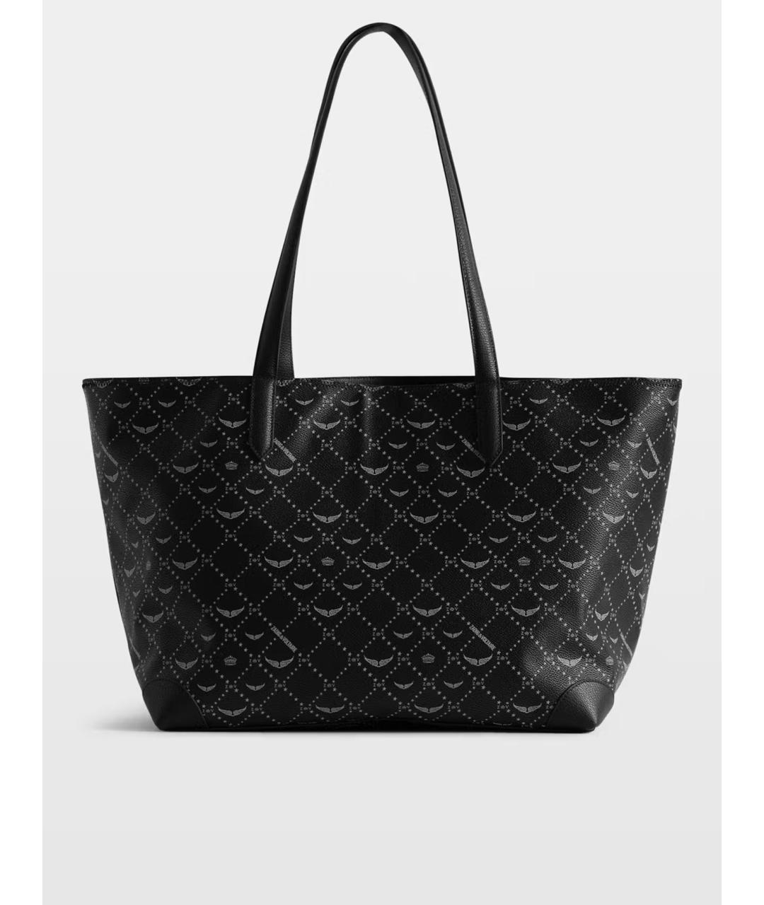 ZADIG & VOLTAIRE Черная сумка через плечо из искусственной кожи, фото 4