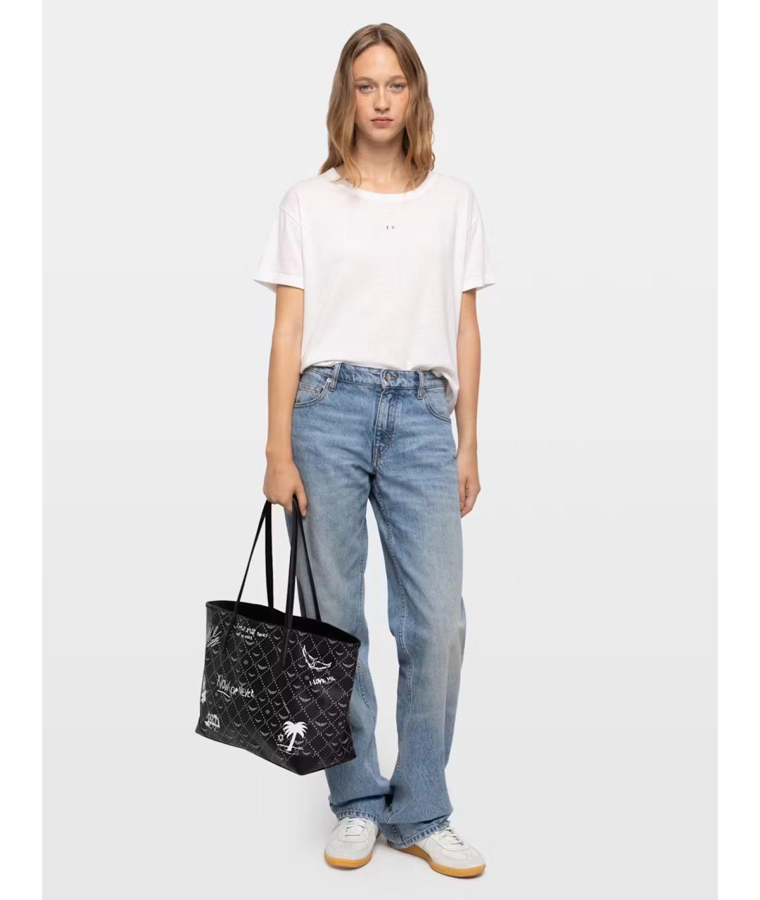 ZADIG & VOLTAIRE Черная сумка через плечо из искусственной кожи, фото 2