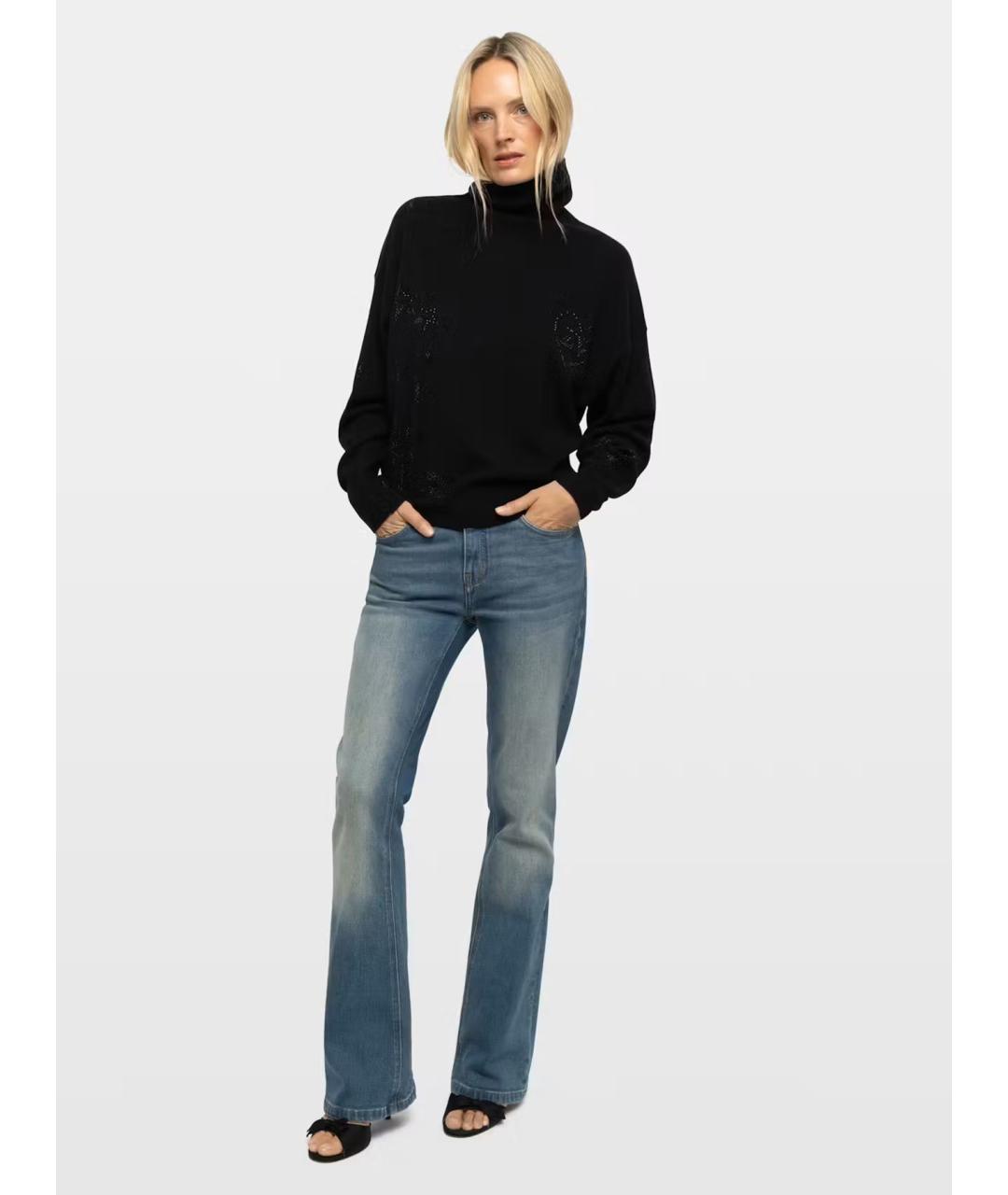 ZADIG & VOLTAIRE Черный кашемировый джемпер / свитер, фото 2