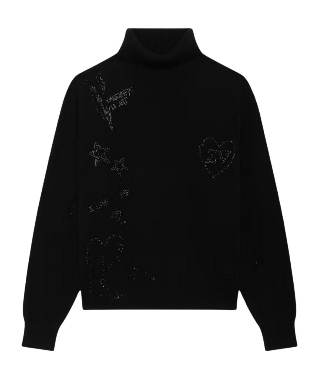 ZADIG & VOLTAIRE Черный кашемировый джемпер / свитер, фото 1