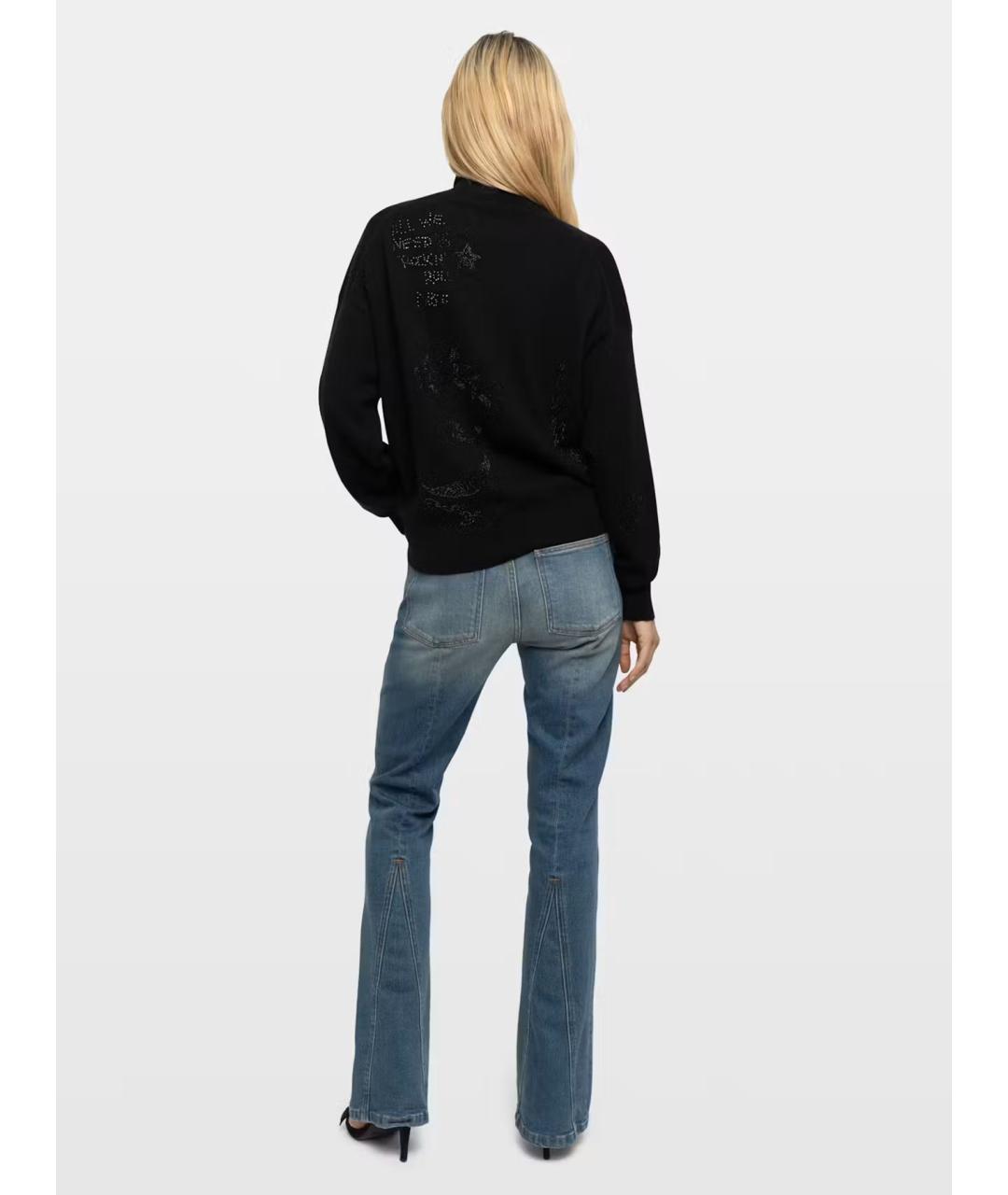 ZADIG & VOLTAIRE Черный кашемировый джемпер / свитер, фото 4