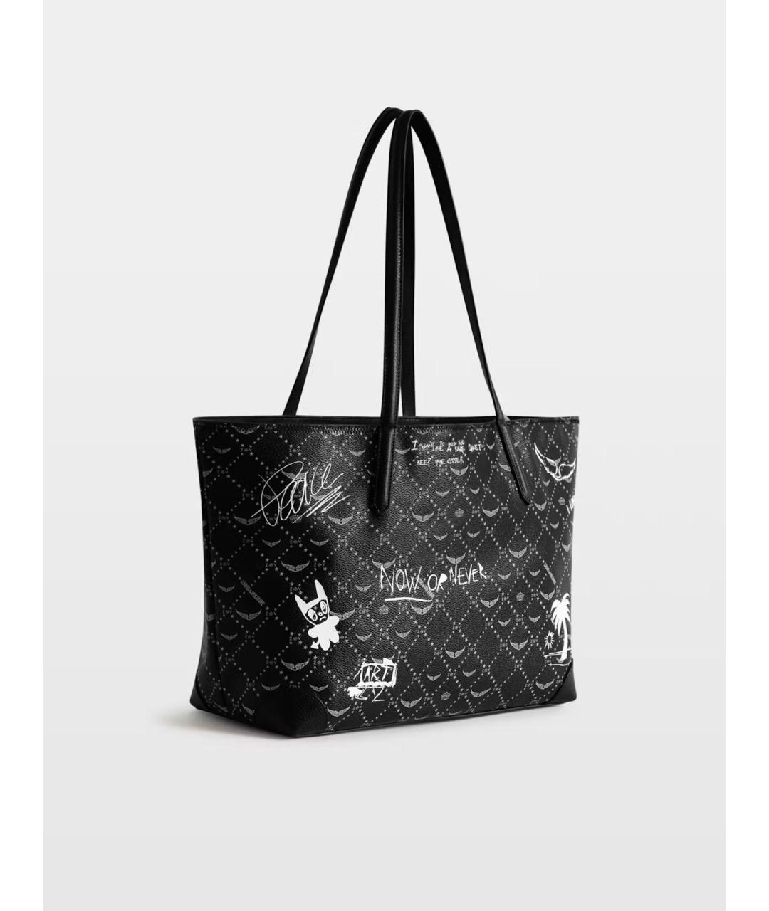 ZADIG & VOLTAIRE Черная сумка тоут из канвы, фото 2