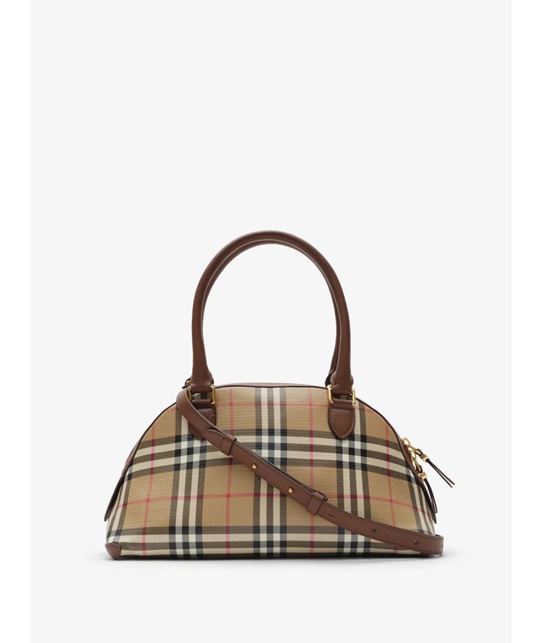 BURBERRY Бежевая сумка тоут из канвы, фото 7
