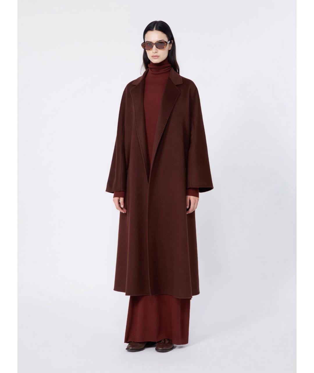 MAX MARA Коричневое кашемировое пальто, фото 2
