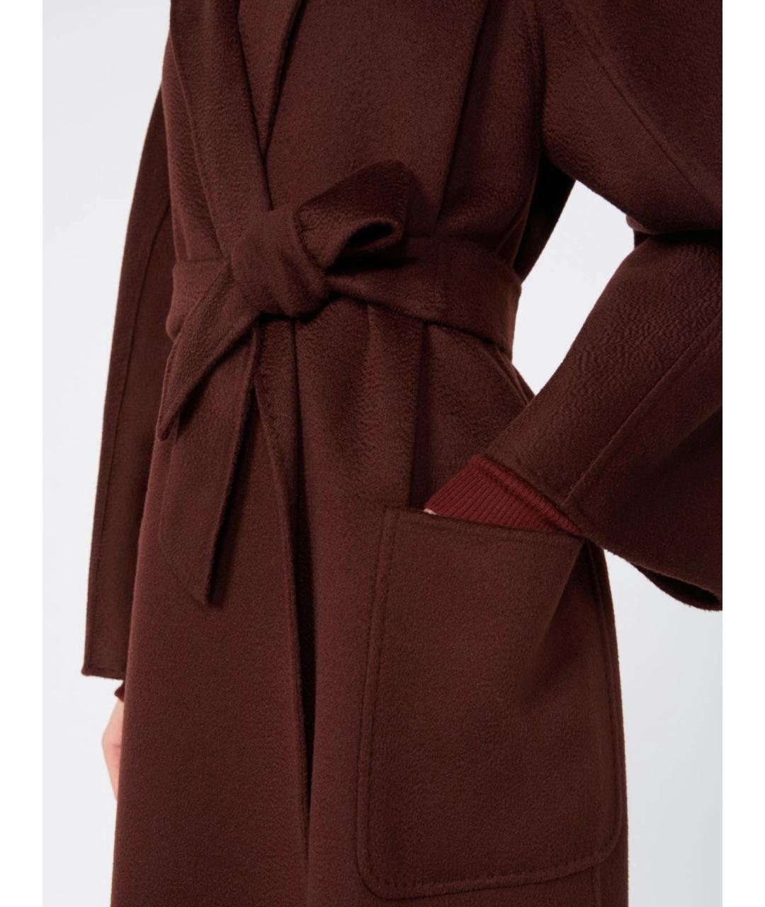 MAX MARA Коричневое кашемировое пальто, фото 5