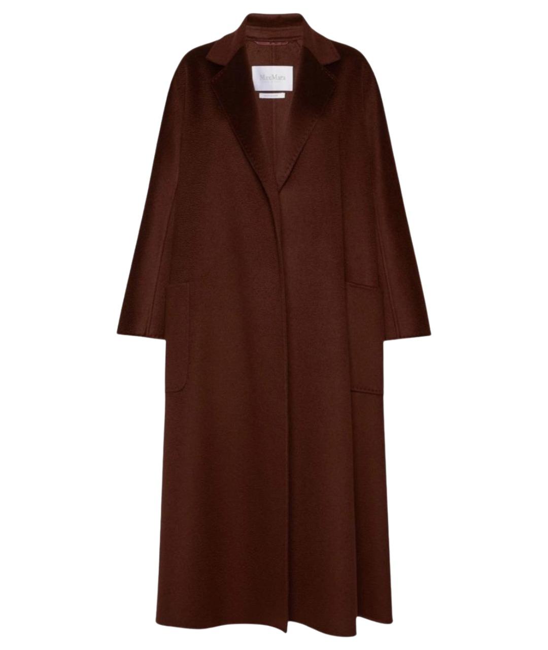 MAX MARA Коричневое кашемировое пальто, фото 1