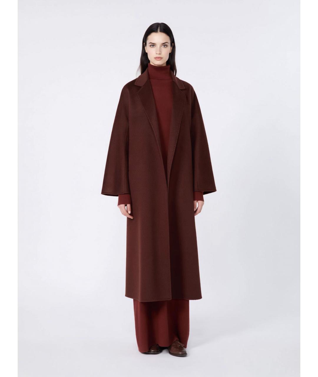 MAX MARA Коричневое кашемировое пальто, фото 3