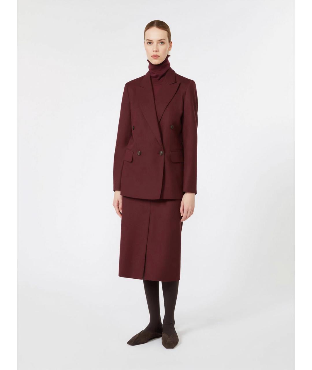 MAX MARA Бордовая шерстяная водолазка, фото 2