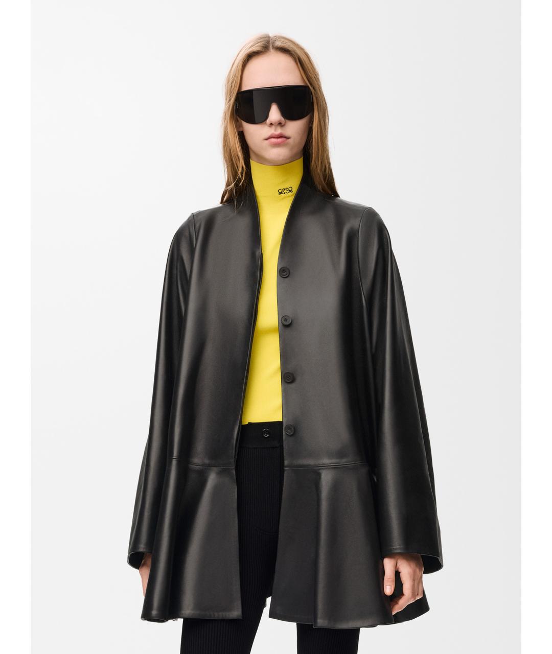 LOEWE Черная кожаная куртка, фото 3