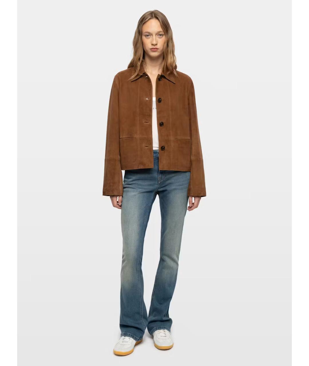 ZADIG & VOLTAIRE Коричневая кожаная куртка, фото 2