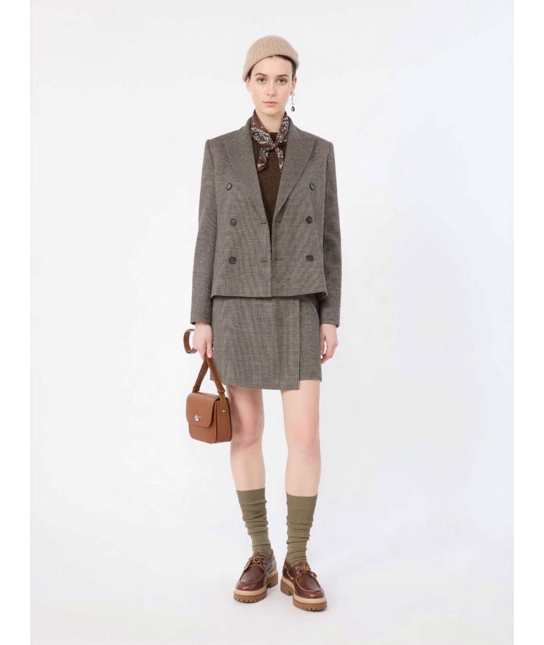WEEKEND MAX MARA Коричневая вискозная юбка-шорты, фото 2