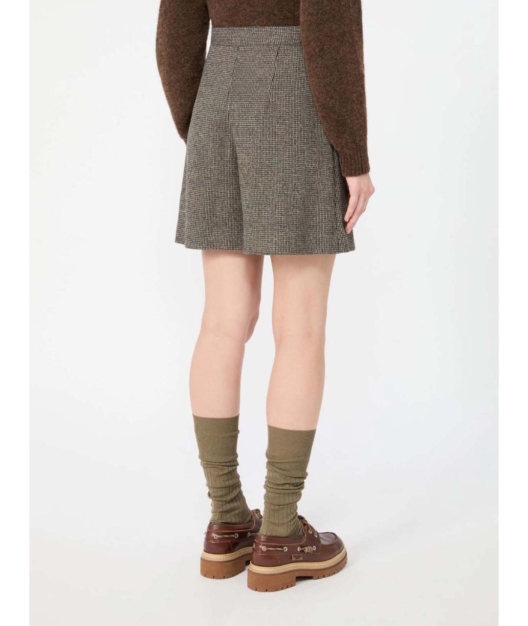 WEEKEND MAX MARA Коричневая вискозная юбка-шорты, фото 4