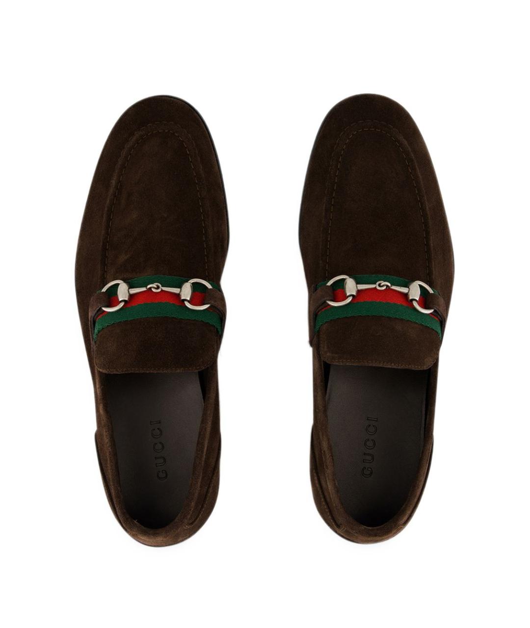 GUCCI Коричневые замшевые лоферы, фото 2