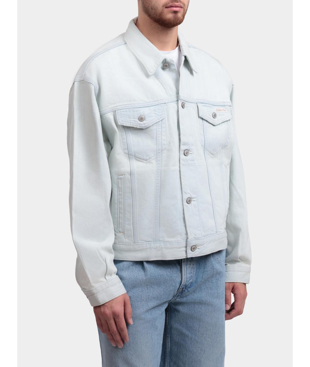 CALVIN KLEIN Голубая деним куртка, фото 5
