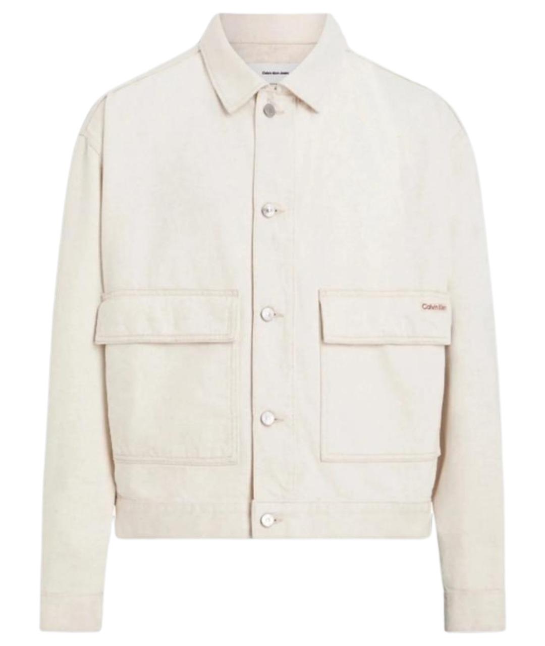 CALVIN KLEIN Белая деним куртка, фото 1