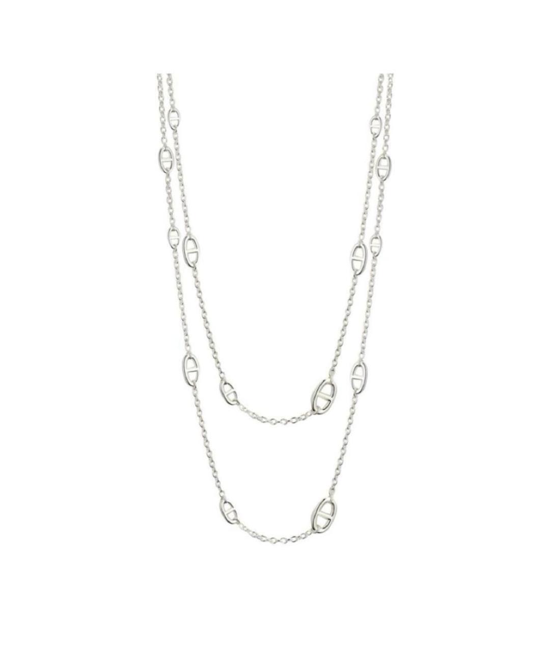 HERMES Серебряное серебряное колье, фото 1