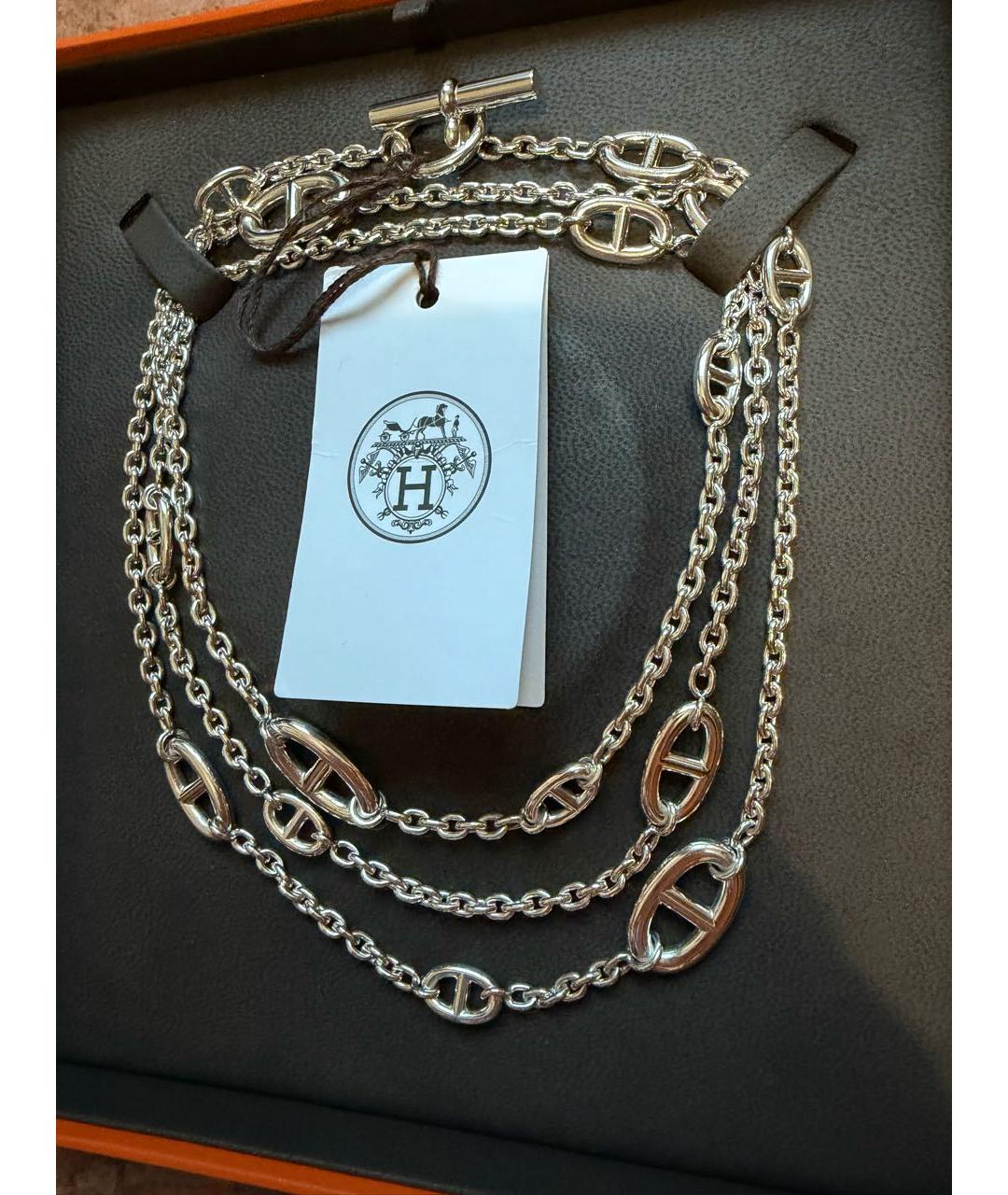 HERMES Серебряное серебряное колье, фото 2