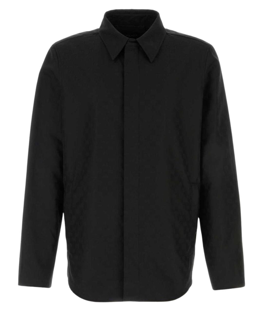GUCCI Черная хлопковая классическая рубашка, фото 1