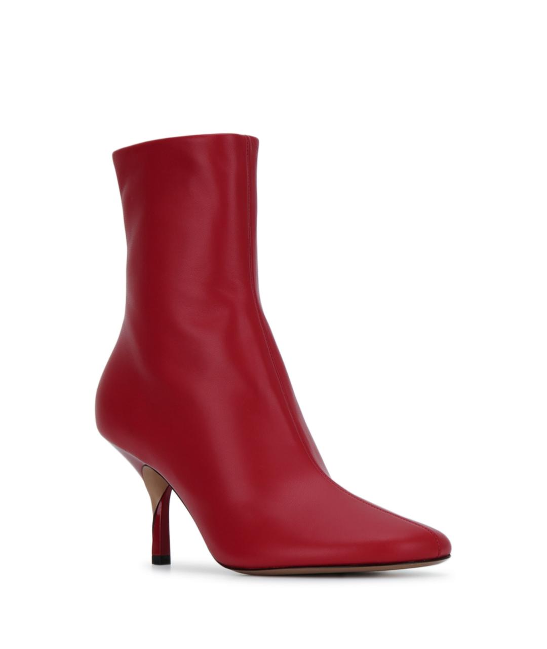 JACQUEMUS Красные кожаные ботильоны, фото 2