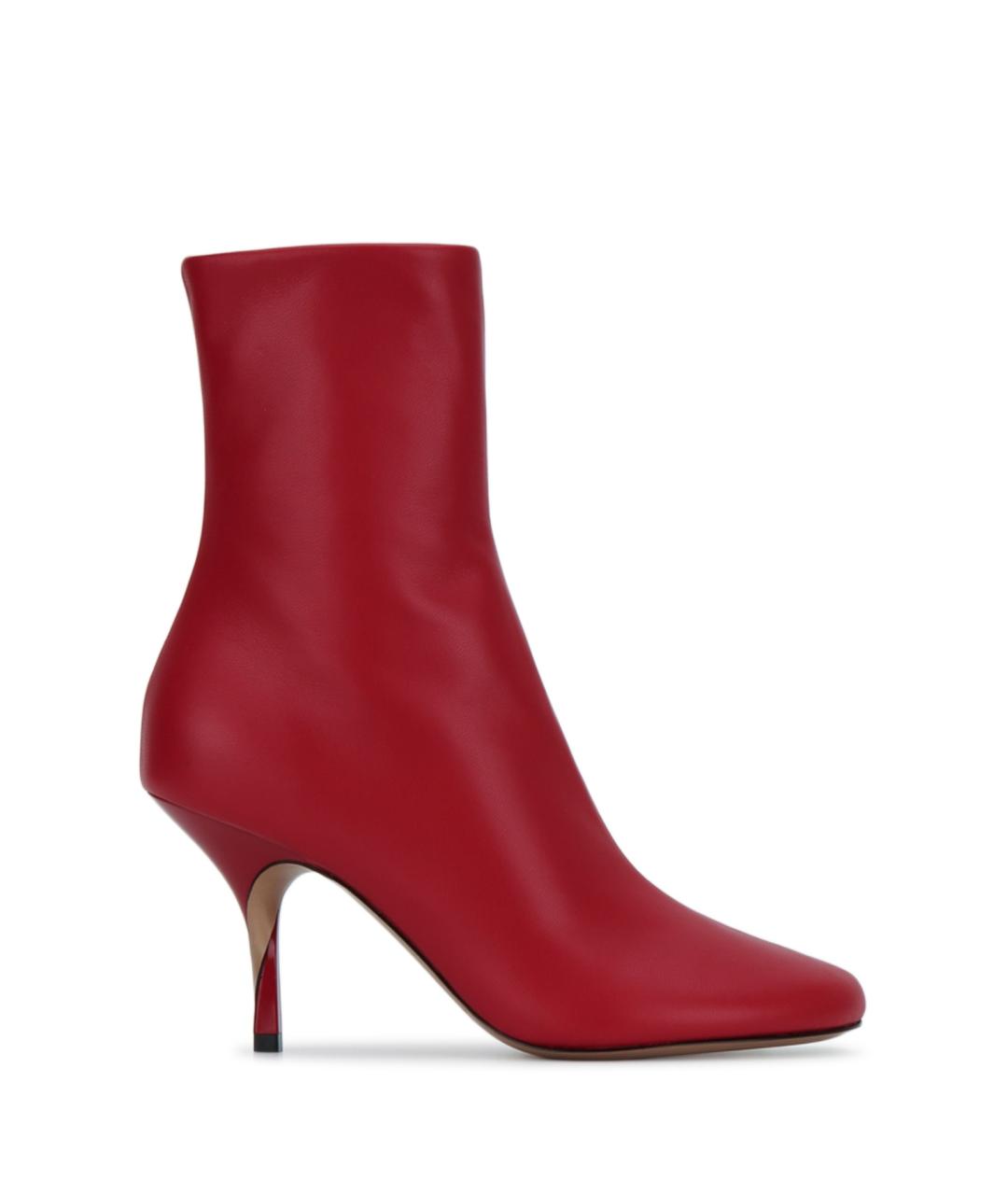 JACQUEMUS Красные кожаные ботильоны, фото 3